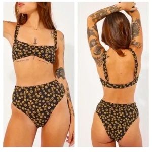 Floral High-Waisted Bikini Set